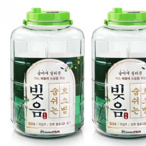 숨쉬는 효소병 대용량 담금주병 매실청 보관통 과일청 유리병 10L 12L 15L 18L