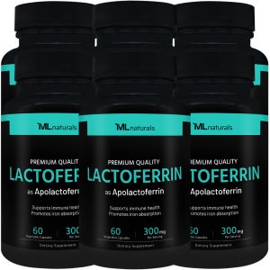[미국배송] 마이라이프 내추럴스 락토페린 Lactoferrin 300mg 60정, 6개