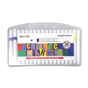 문교 불투명 아크릴 마카펜 36색