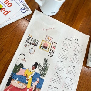 투게더 03 [2026년 패브릭달력] 광목천 14수 원단인쇄 A3 말아박기 주문제작