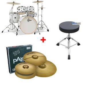 그레치 에너지 5기통 드럼 세트, 파이스테101 심벌 패키지 / 뮤트링,스틱,의자 포함