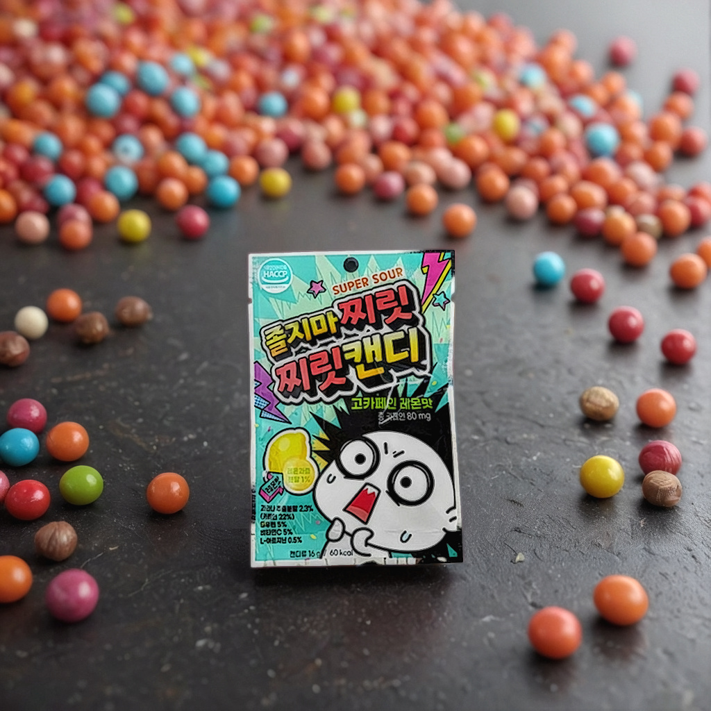 엄청 <b>신</b> 사탕 신맛 나는 <b>잠</b> 깨는 사탕 16g 3개