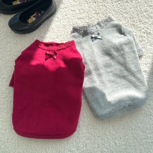 테딩 첫월급 엄니 내복 강아지 메리야스 티셔츠 옷 XS