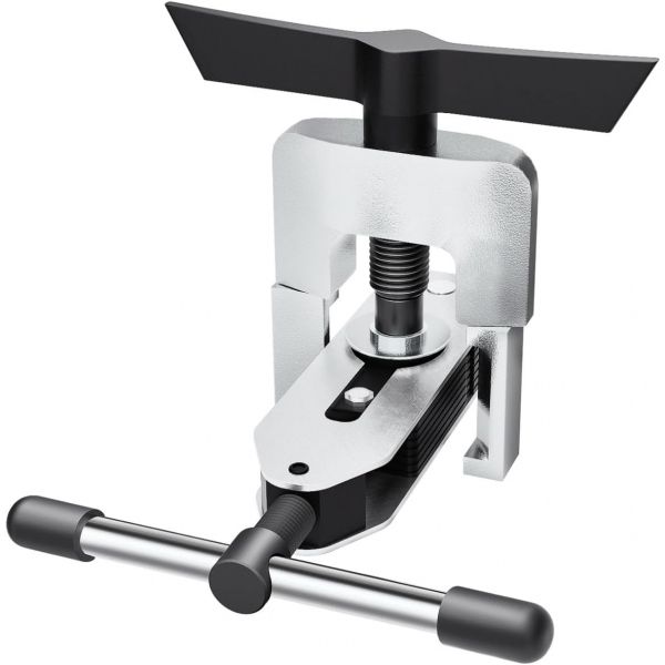 3/16-5/8인치 튜브 및 배관용 플렉시온 편심 플레어 공구 HVAC 키트 <b>가스</b> 냉동 브레이크 라인 적용을 위한 SAE 45도 각도 콘이 포함된 황동 알루미늄 구리