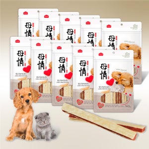 아스쿠 모정 져키 양고기 어포샌드 140g x10개 강아지 간식