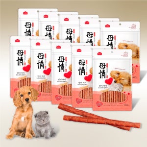 아스쿠 모정 져키 연어 140g x10개 강아지 간식