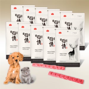 아스쿠 모정 져키 사슴고기 120g x10개 강아지 간식