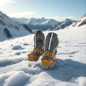 겨울 산행 준비물 등산 스펫츠 바지 밑단 고정 발목 토시 아이젠 세트