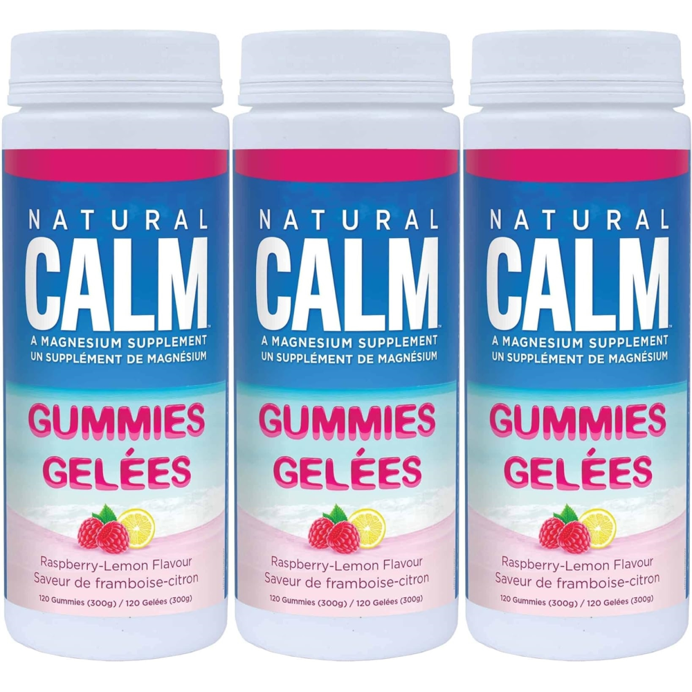 Natural Calm 마그네슘 구미젤리 <b>릴렉스 슬립</b> 츄어블 라즈베리 레몬 120정X3개