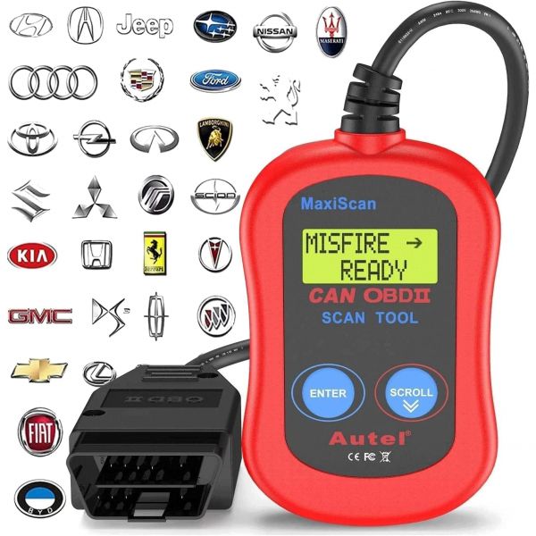 자동 MS300 OBD2 스캐너 코드 리더 엔진 표시등 확인 끄기 결함 읽기 및 지우기 배기<b>가스</b> 모니터 상태 CAN 진단 스캔 도구