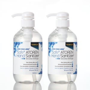 아토렌 프리미엄 손소독제 500ml+500ml 에탄올 70% 병원 학교 대용량 손소독젤