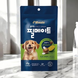 강아지 투약 보조제 반려견 감기약 알약 먹이기 간식 28g 단호박맛 10개입