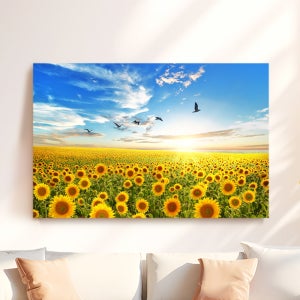 행운가득 해바라기 그림 액자 65x45cm 개업선물 거실 돈들어오는 풍수 현관 인테리어