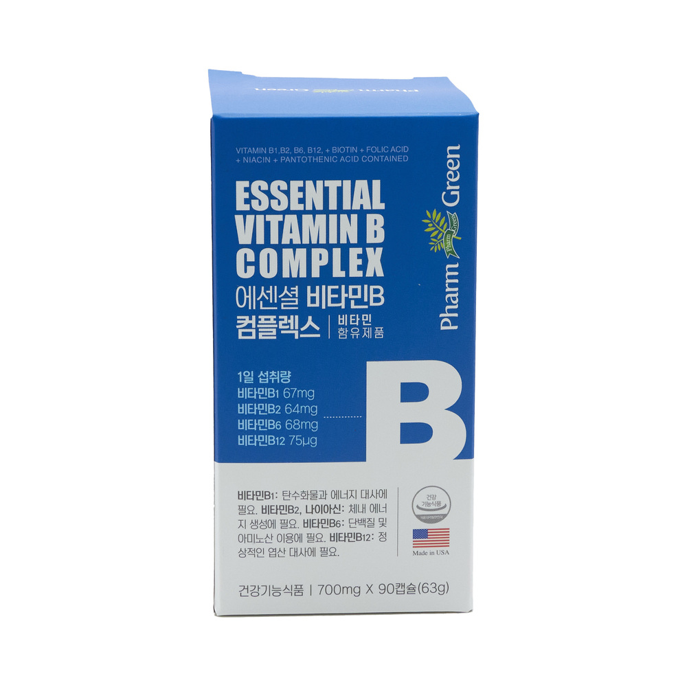 <b>팜그린 비타민</b>B컴플렉스 활력<b>비타민</b>B군 90캡슐 3개월분 B12 미국산