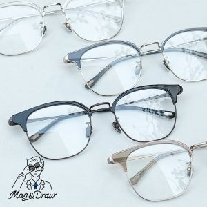매그앤드로우 게리 MAG & DRAW GRAY 빅사이즈 하금테 안경