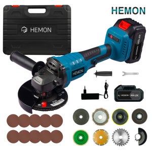 헤몬 21V 무선 핸드 그라인더 연마기 충전 전기 앵글 그라인더 풀세트