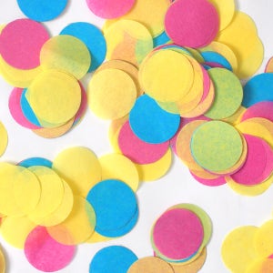 대용량 종이컨페티 2.5cm 200g 원형브라이트 꽃가루