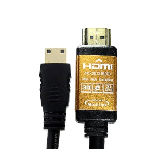 마하링크 Ultra HDMI to MINI HDMI V2.0 골드 케이블 1.8m, 1개