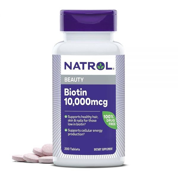 Natrol 나트롤 비오틴 10000mcg 태블릿 200정 138968 Unflavored