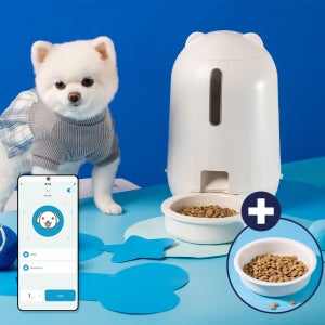 페키움 강아지 고양이 스마트 자동 급식기 도자기 밥그릇 PKM-020