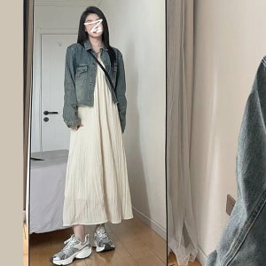 원피스 화이트 홀리데이 멜빵 친근한 가볍고 스타일