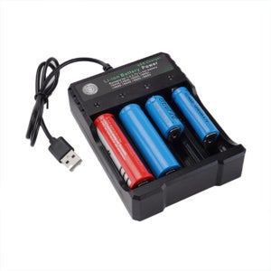 KC인증 4구 배터리 충전기 USB 멀티 만능 홀더 AA AAA 18650 16650