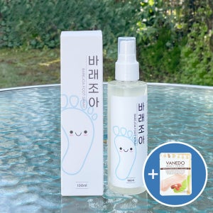 바래조아 무좀 스프레이 각질 발 냄새 제거 발톱 발 관리 풋 케어 100ml +발팩