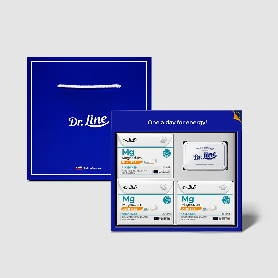 닥터라인 마그네슘 다이렉트 3박스 + 틴케이스 선물세트 1박스x30포