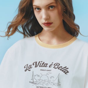 [공식] La Vita E Bella Sailing Ship Short-sleeved T-shirt M243CT0911Y