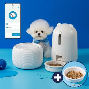 페키움 강아지 고양이 애견 자동 정수기 스마트 급식기 음수대 급수기 기획세트