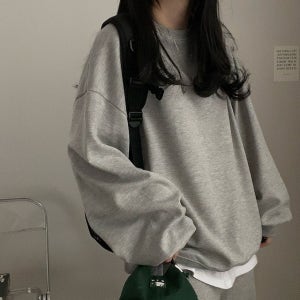 올데이 오버핏 무지 맨투맨 기모맨투맨 빅사이즈 커플티셔츠