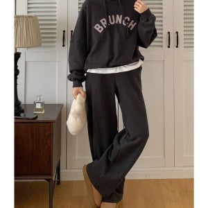 윈터 기모 후드 트레이닝 세트