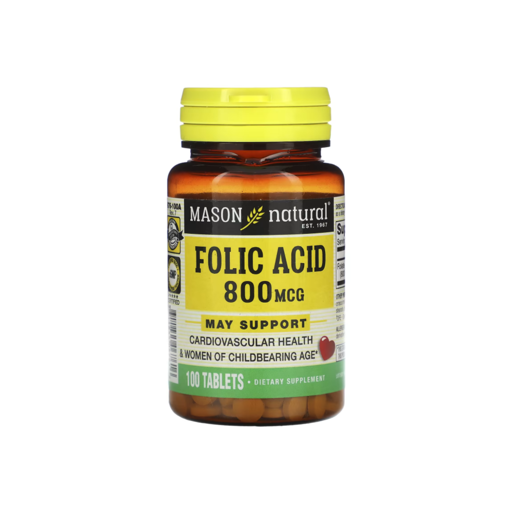메이슨내추럴 <b>MasonNatural 엽산</b>Folic acid 800mcg 100정 3개