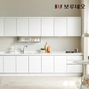 보루네오 나비드 주방 싱크대 시공 일자형 3.6m E0 PET소재