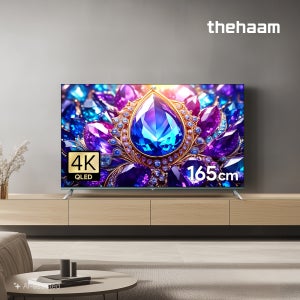 더함 스마트 구글 QLED 티비 165cm(65인치), 144Hz, 본체