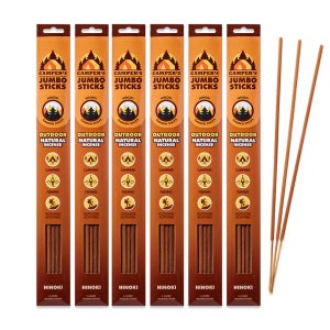 [헤븐센스] 캠퍼스 점보 인센스 스틱 5p x 6개 - 히노끼