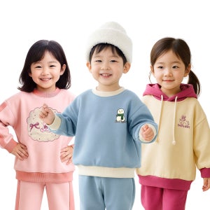 [키즈꼬모] (겨울/기모) 국내생산 어린이집 남아/여아 아동 등원복 상하복 상하세트 (80종 택1)