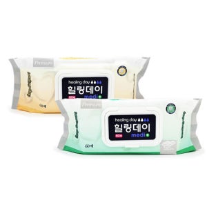 힐링데이 엠보 물티슈 (캡형) 프리미엄 물티슈