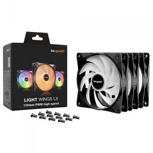 be quiet LIGHT WINGS LX 120mm PWM high-speed 서린 (3팩, 블랙)