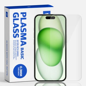 지문인식 방탄 강화유리 액정보호필름 아이폰15 플러스, 2매입