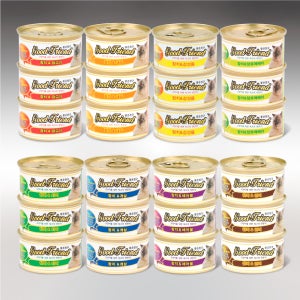 굿프랜드 고양이캔 간식 통조림 8종 혼합 콤보, 85g, 24개