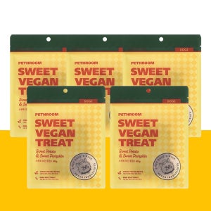 [페스룸] 스위트 비건 트릿 대용량세트 (5팩) 강아지 알러지없는 비건간식 휴먼그레이드