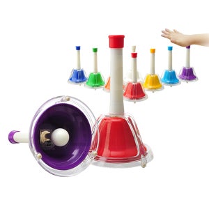 엔젤악기 핸드벨 터치형 복합형 8음 AHB-8M 연주용 종 세트 어린이 학생 리듬교재 타악기 음악 준비물