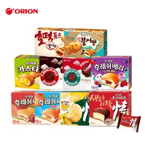 오리온 초코파이 카스타드 바나나초코파이 12개입 10종 오리온파이 모음 세트
