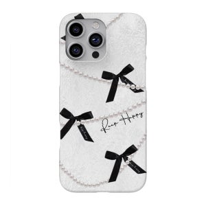 아이폰16프로맥스 리본 케이스 심플 진주 1번