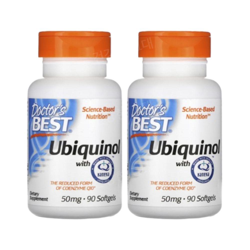 닥터스베스트 <b>유비퀴놀 CoQ</b>10 코큐텐 50mg 90소프트젤 2개 유비퀴논 코엔자임Q10