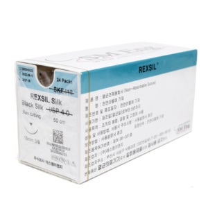 에스엠이엔지 SKN225P 렉실 2-0 25mm 1/2 환침 75cm 블랙실크 SK225