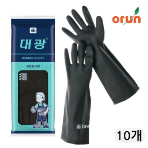 대광 공업용 어업용 두꺼운 고무장갑 10호, 10개