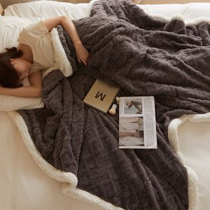 밍크이불 양모담요 얇은 극세사 거실 니트 큰 집순이 1인용 양면 특대형