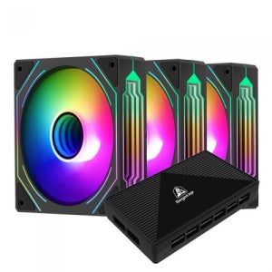 Segotep HB12 ARGB PWM (컨트롤러/3팩, 블랙)